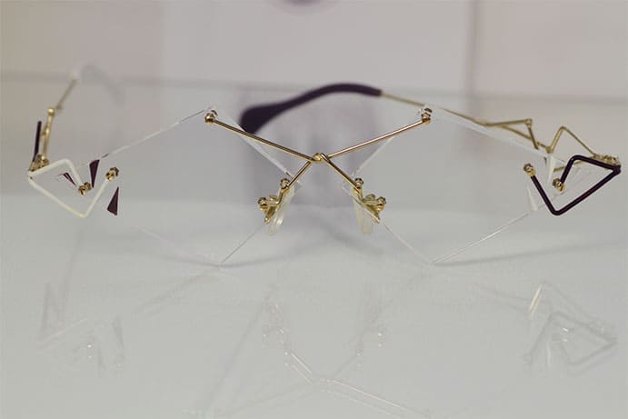 2014 - Hochzeitsbrille Lila-Weiß