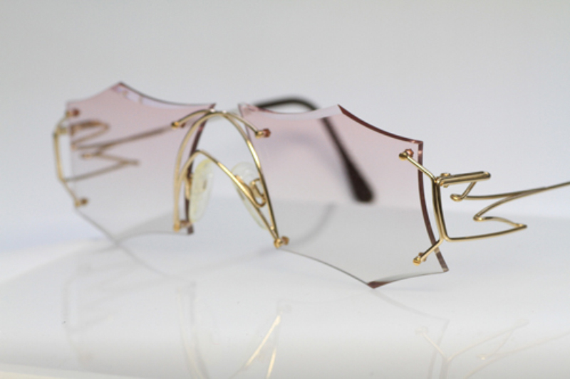0369 Exklusive Damen-Metall-Randlos-Brille